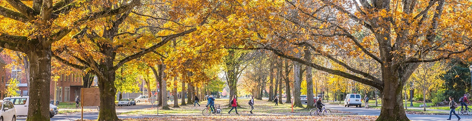 Autumn trees on Oregon State University campus